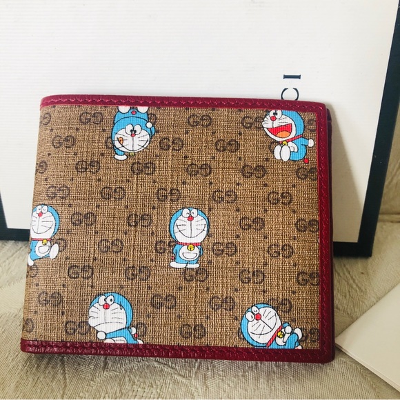 Gucci Accessories Rare Gucci X Doraemon Bifold Wallet Ebonybeige